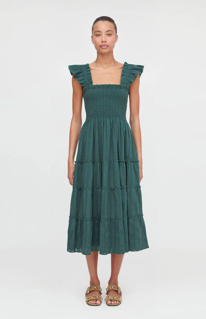 The Ellie Nap Dress in Midnight Green