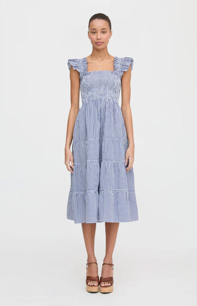 The Ellie Nap Dress in Navy Gingham
