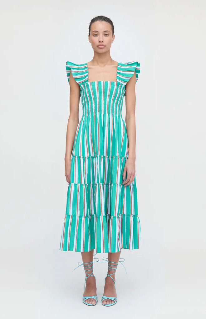 The Ellie Nap Dress in Sunset Stripe