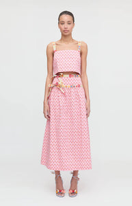 The Faris Skirt in Pink Cala Check