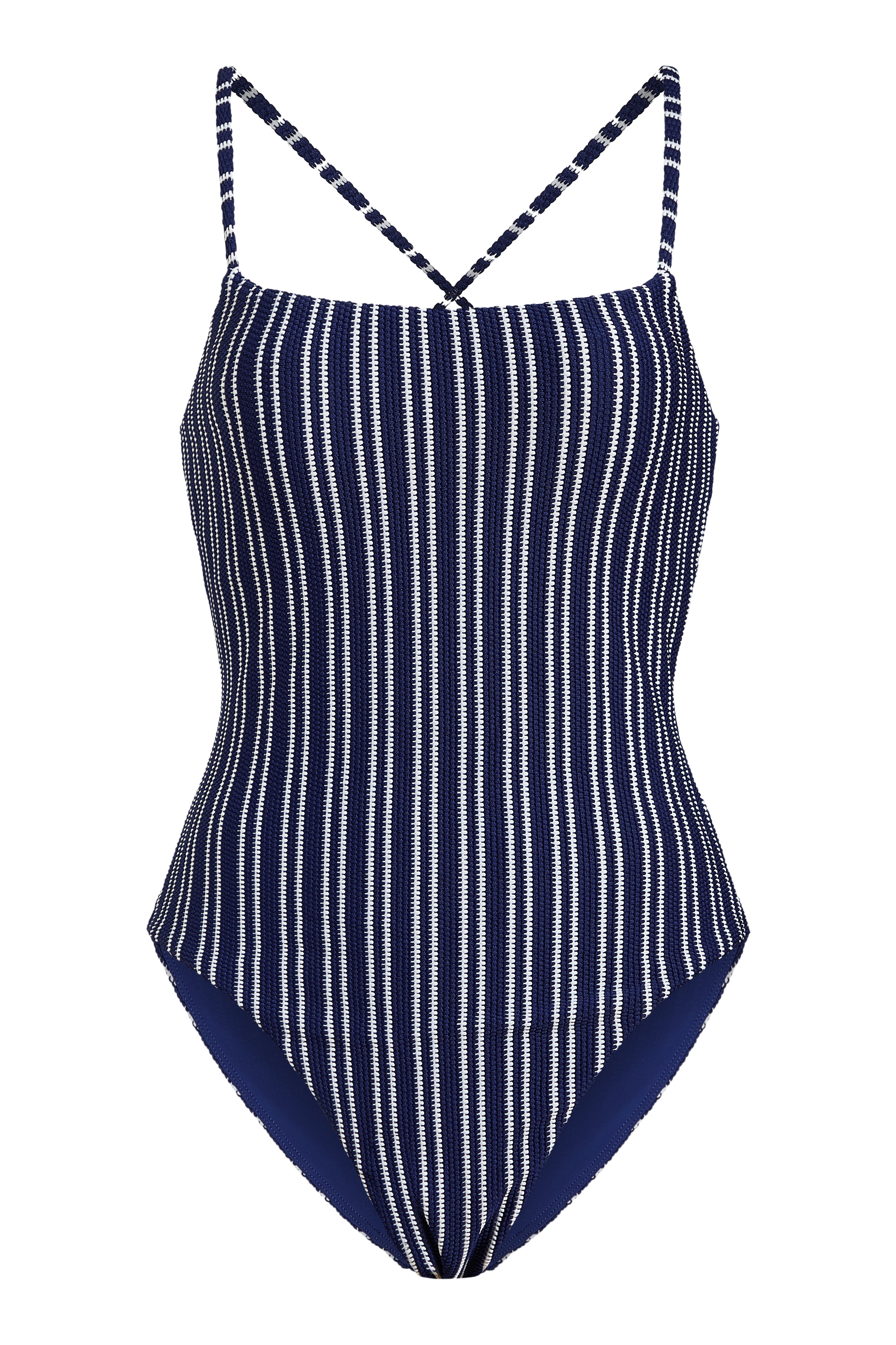 The Fiji One Piece Textured Stripe in Nautical