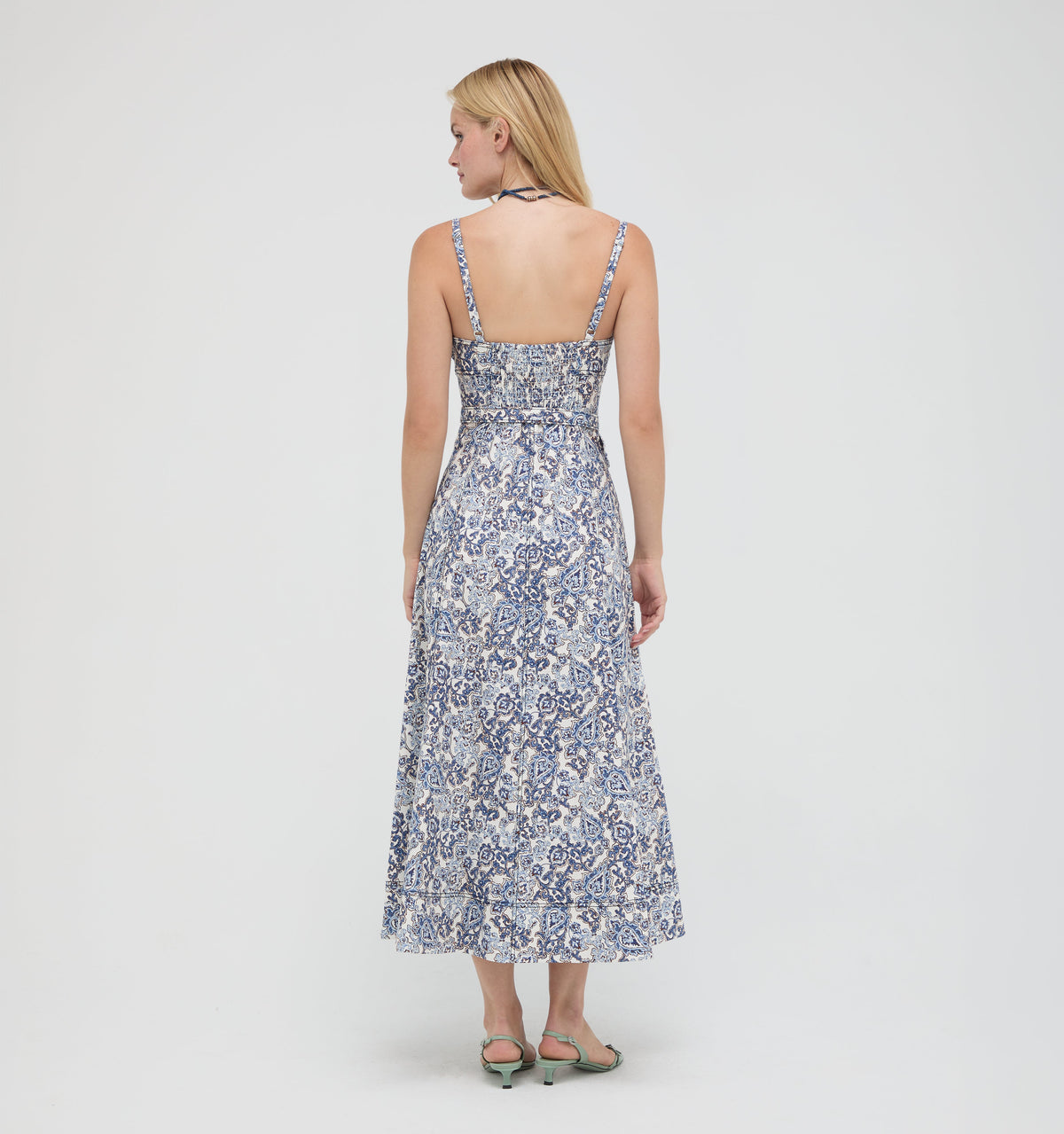 The Fiona Dress in Chedworth Paisley Blue