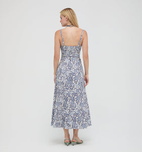 The Fiona Dress in Chedworth Paisley Blue