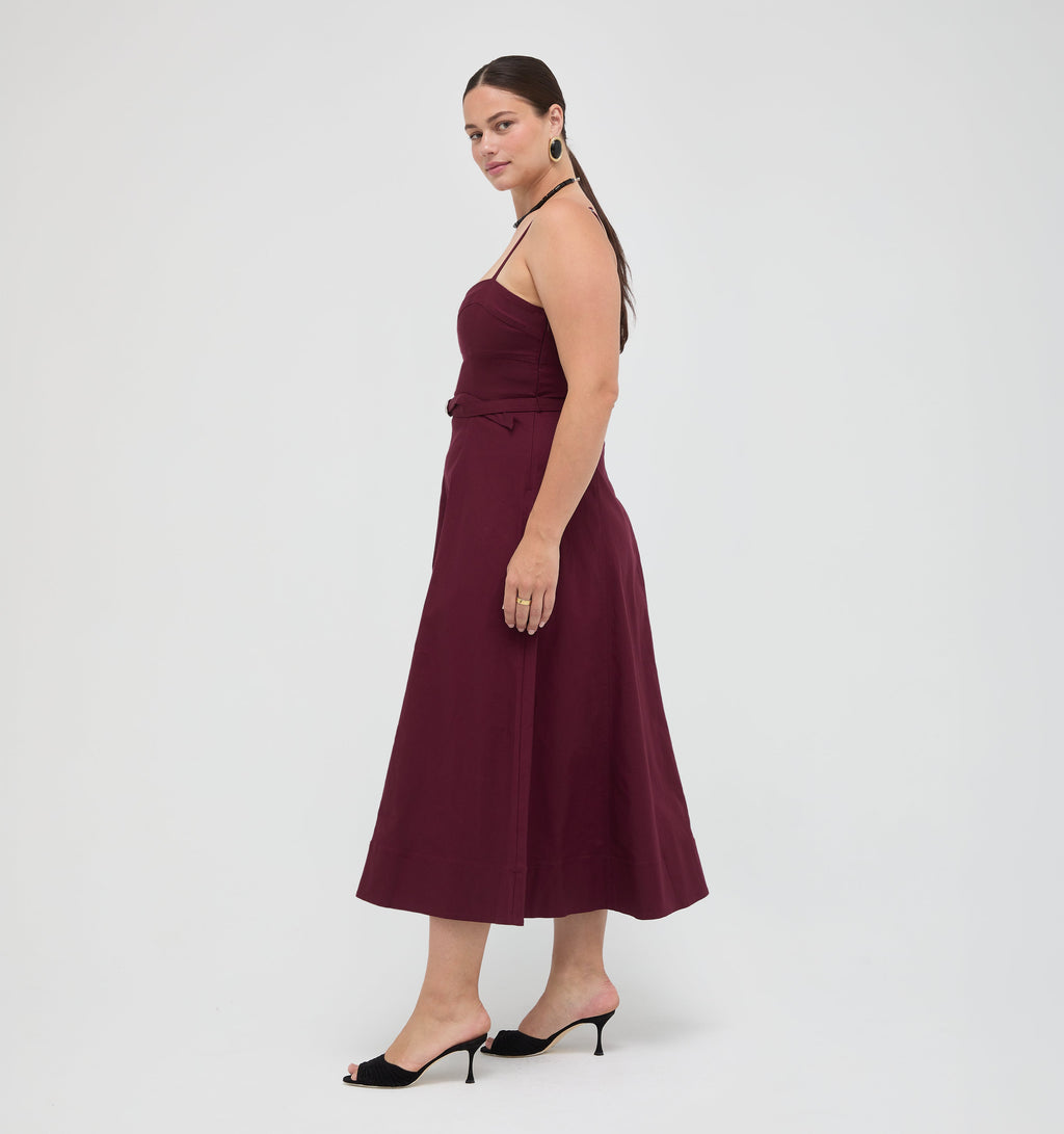The Fiona Dress in Mulberry
