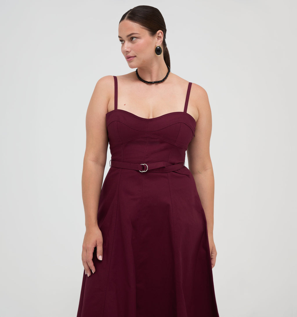The Fiona Dress in Mulberry