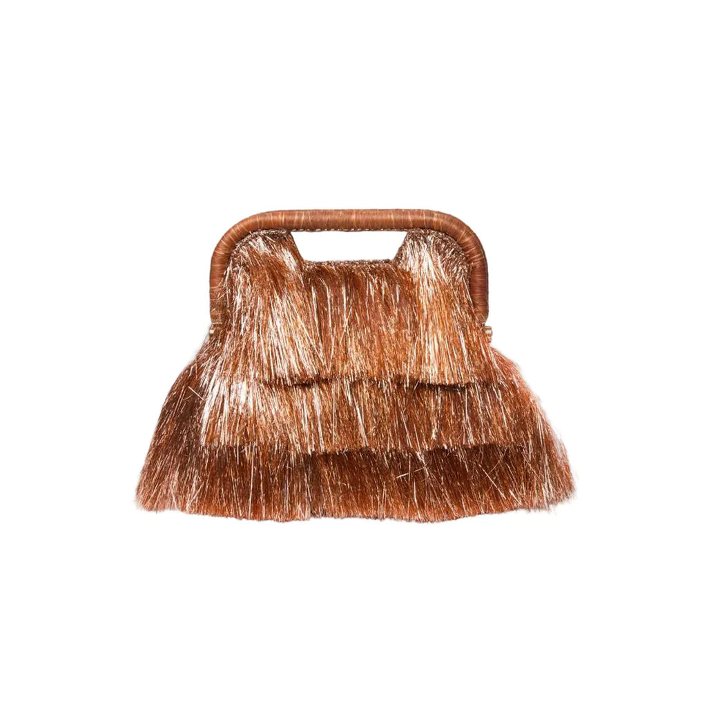 The Flamands Fringe Tote Disco in Cocoa