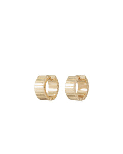The Flat Cobra Huggie in Gold