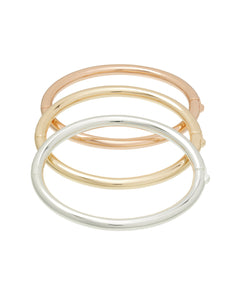 The Tubular Hinged Bracelet Trio
