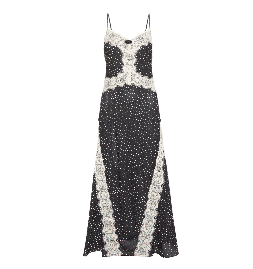 The Francesca Dress in Black Polka Dot | Over The Moon The Francesca Dress in Black Polka Dot | Over The Moon