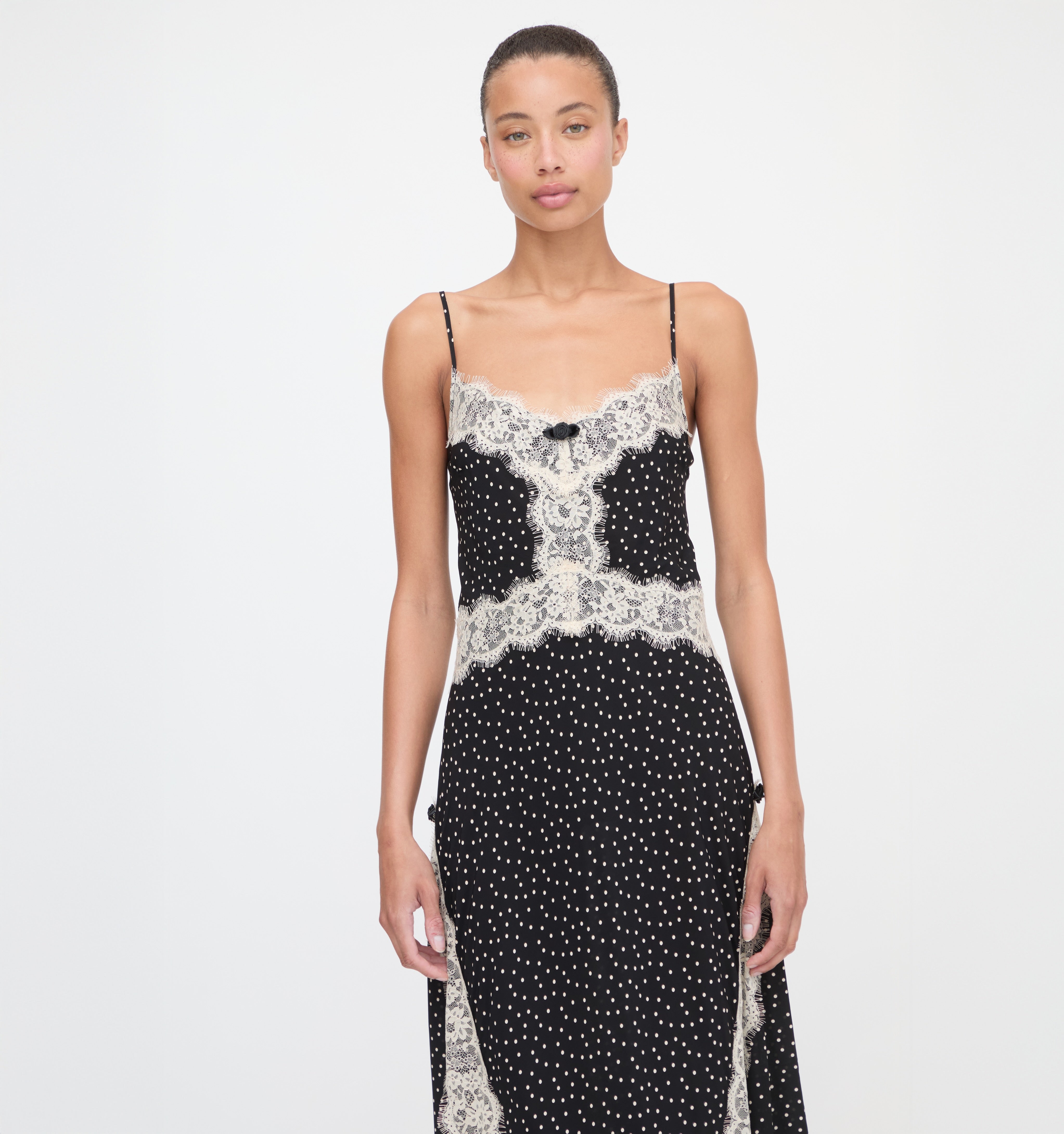 The Francesca Dress in Black Polka Dot