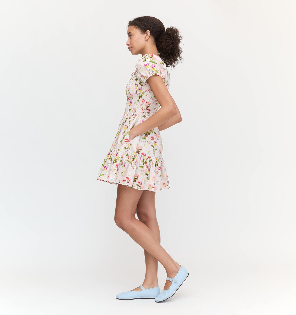 The Gia Mini Nap Dress in Pink Bluebonnet