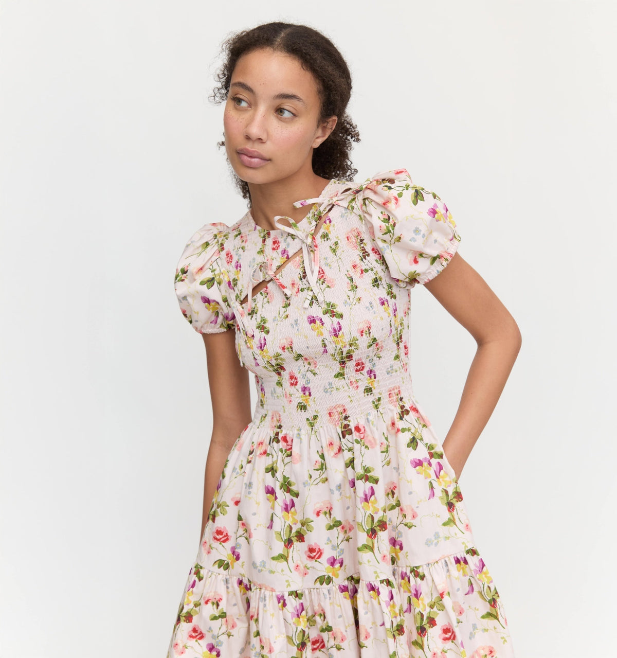 The Gia Mini Nap Dress in Pink Bluebonnet