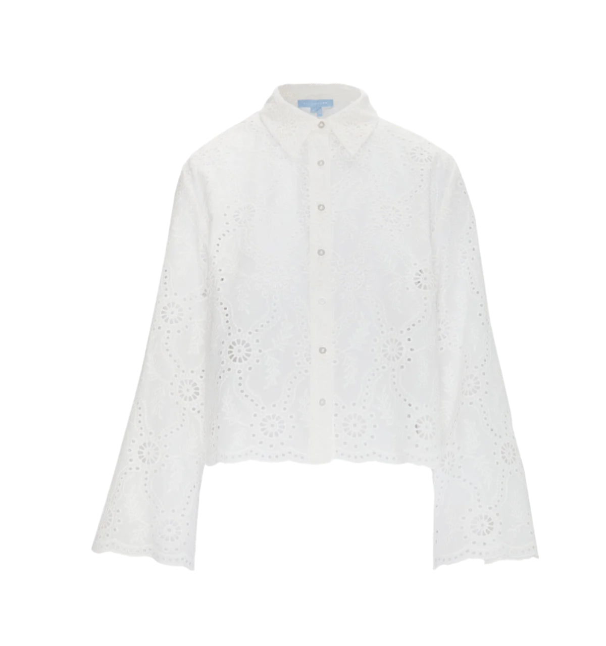 The Celia Top in White Trellis Broderie