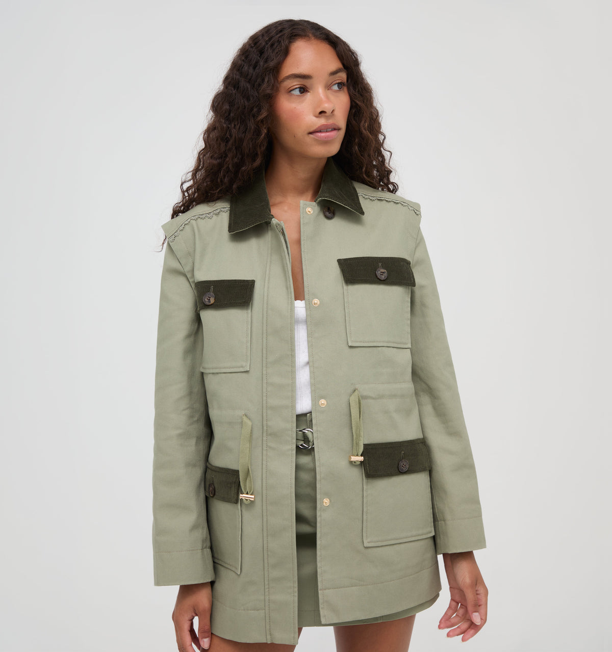 The Gillian Jacket in English Sage