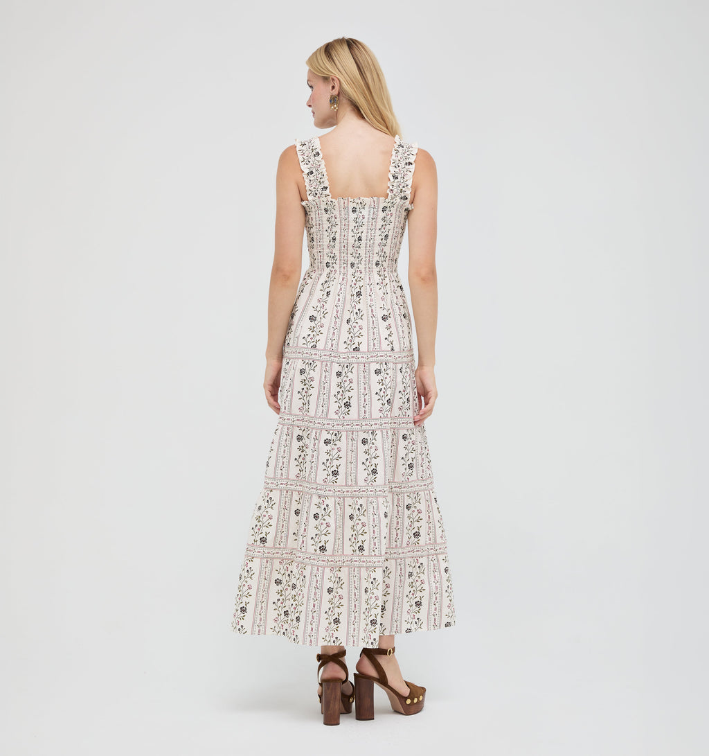 The Goldie Nap Dress in Kelmscott Ribbon Stripe