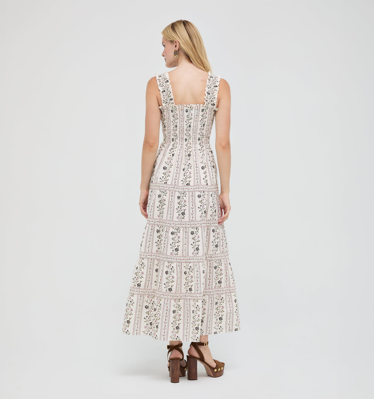 The Goldie Nap Dress in Kelmscott Ribbon Stripe