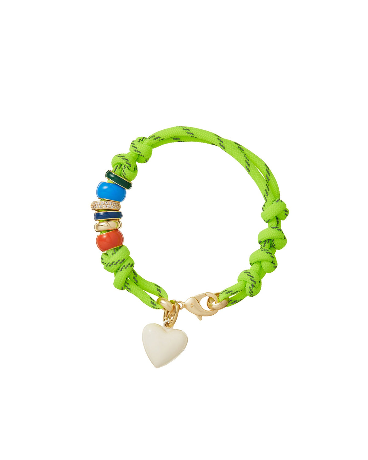 The Super Size Happy Cord Bracelet in Green