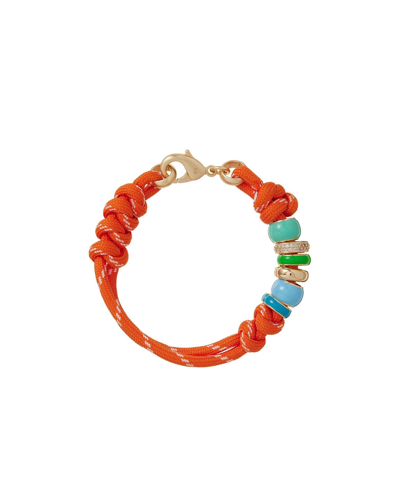 The Super Size Happy Cord Bracelet in Orange