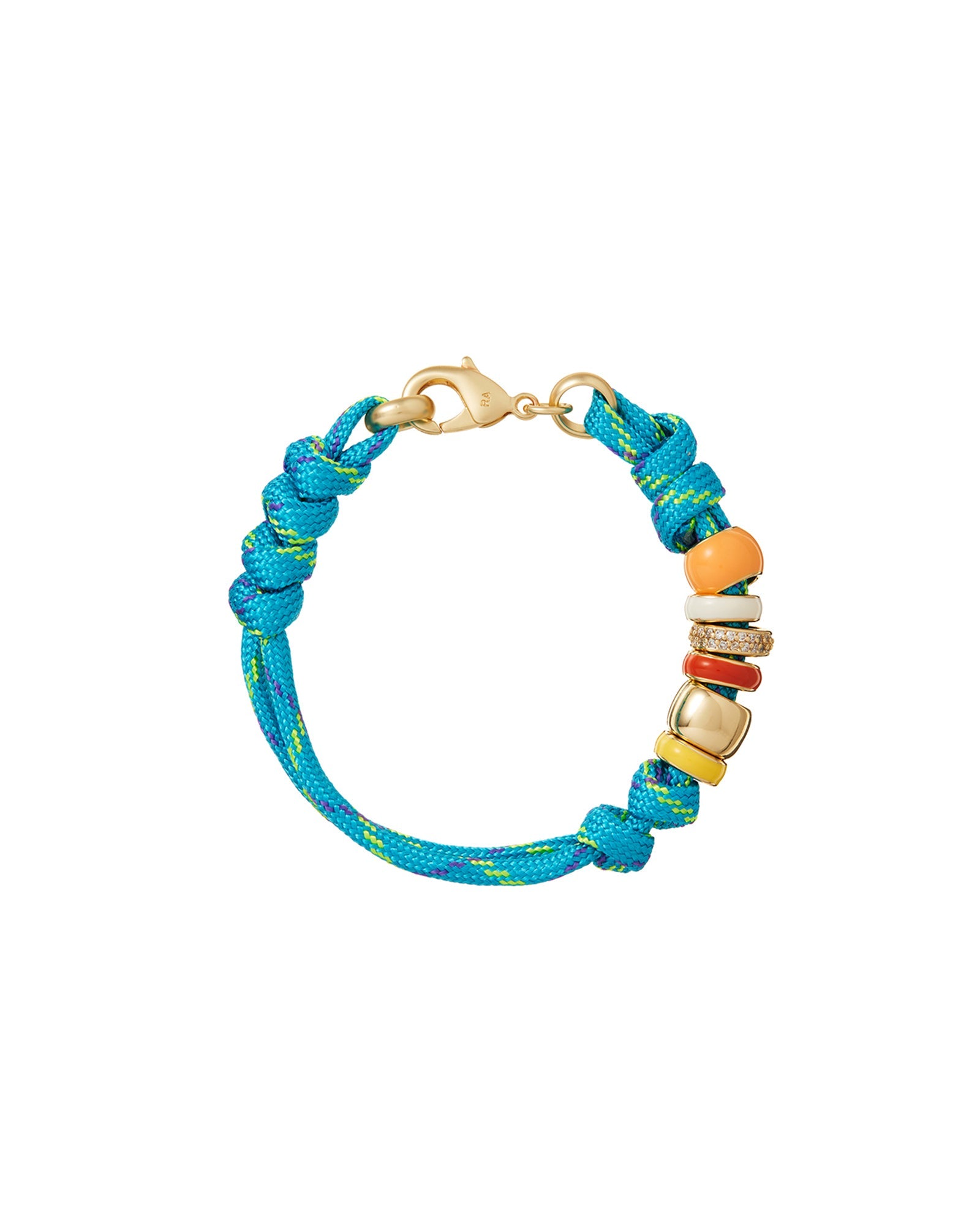 The Super Size Happy Cord Bracelet in Turquoise