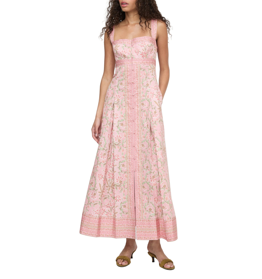 The Hope Dress in Daffodil Brocade