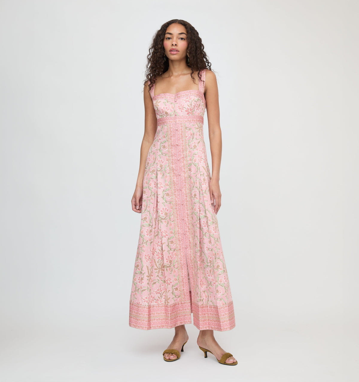 The Hope Dress in Daffodil Brocade