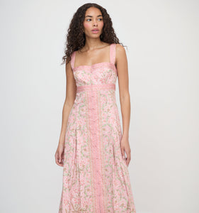 The Hope Dress in Daffodil Brocade