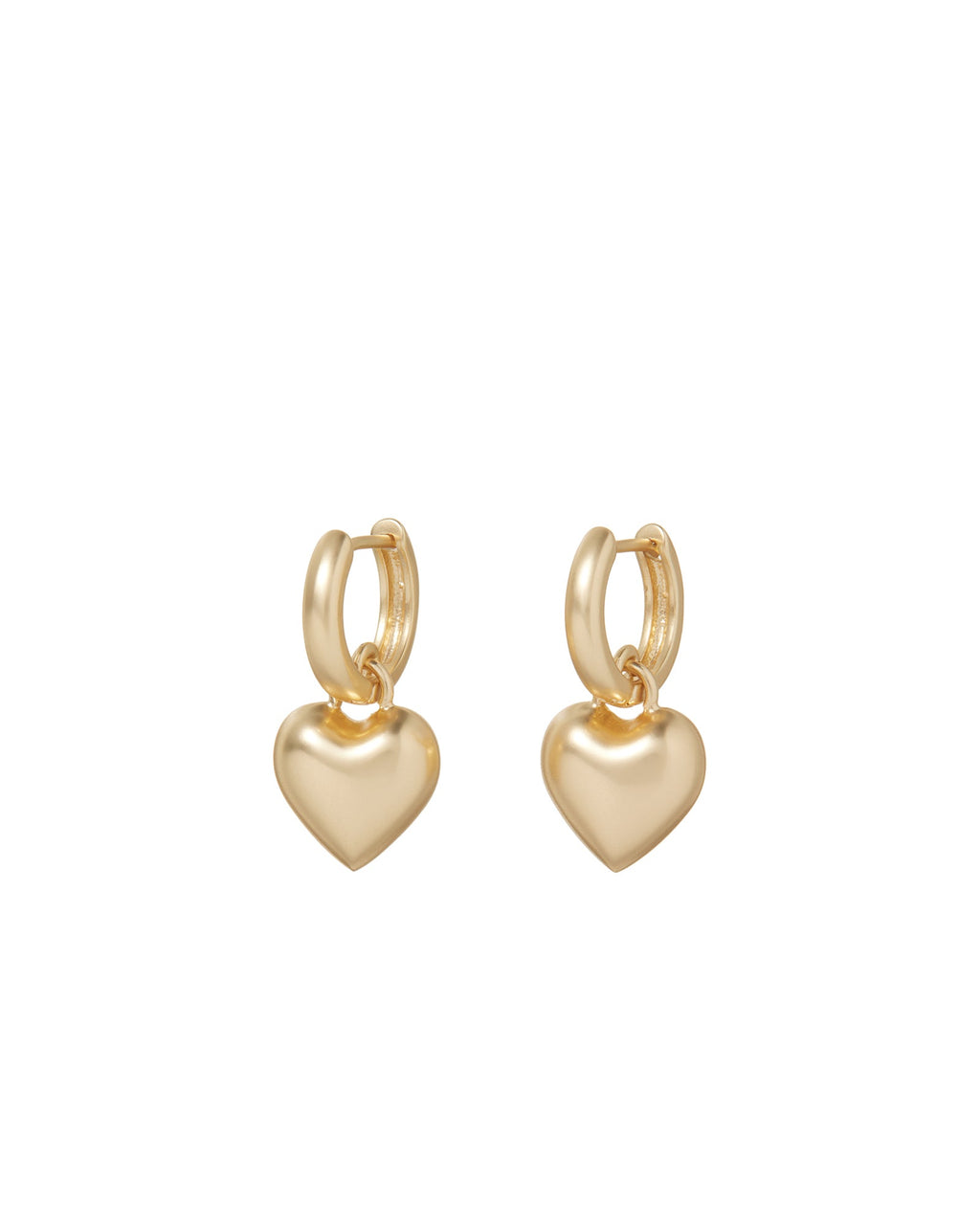 The Itsy Bitsy Heart Earrings in Gold