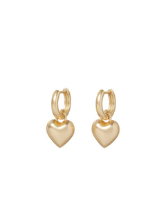 The Itsy Bitsy Heart Earrings in Gold