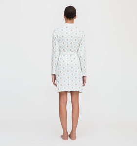 The Ivory Robe in Pastel Trellis
