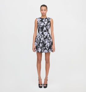 The Joelle Dress in Winter Jasmine Brocade
