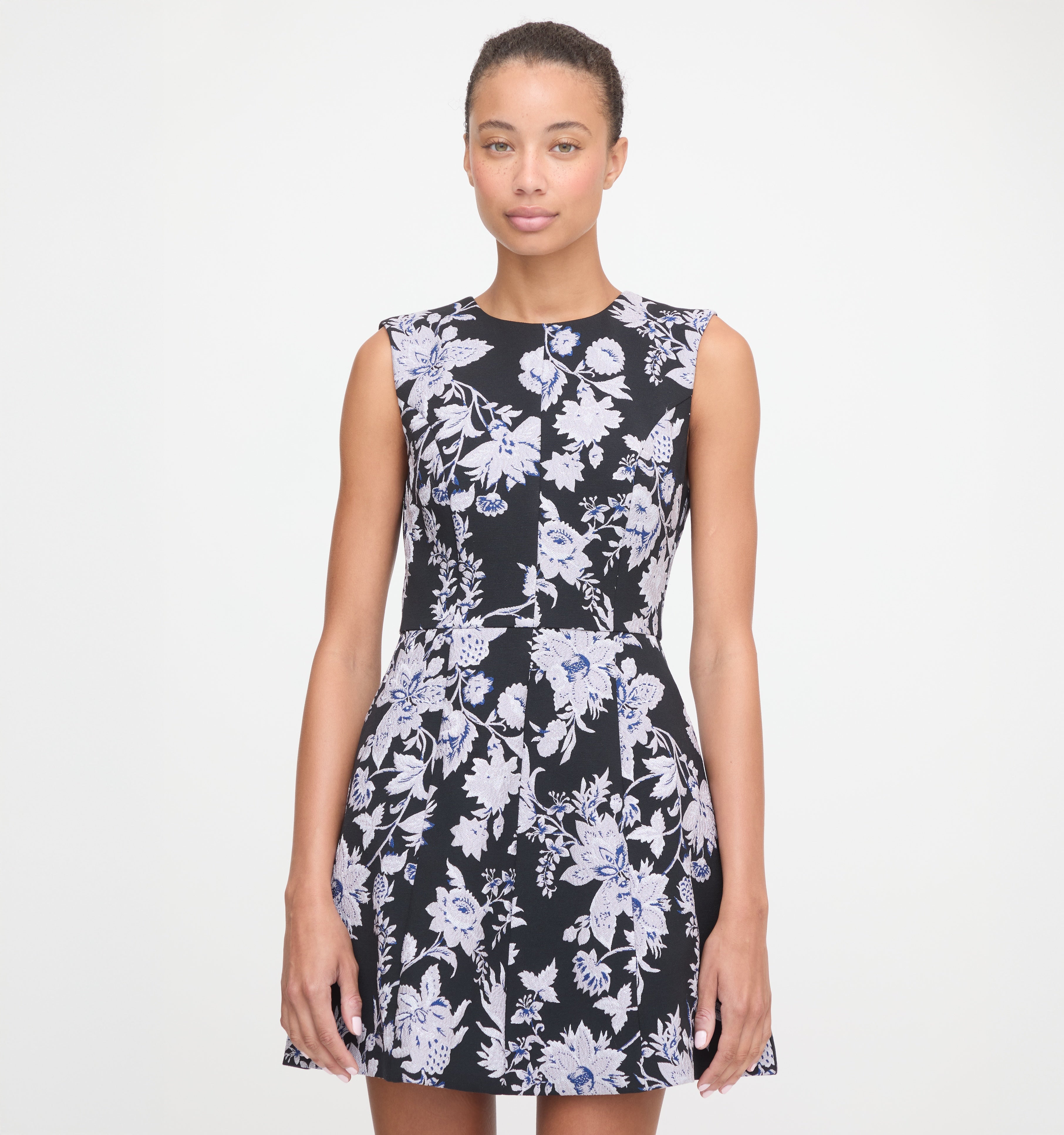 The Joelle Dress in Winter Jasmine Brocade