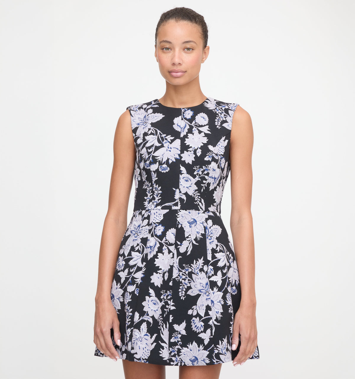 The Joelle Dress in Winter Jasmine Brocade
