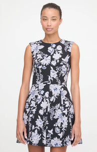 The Joelle Dress in Winter Jasmine Brocade