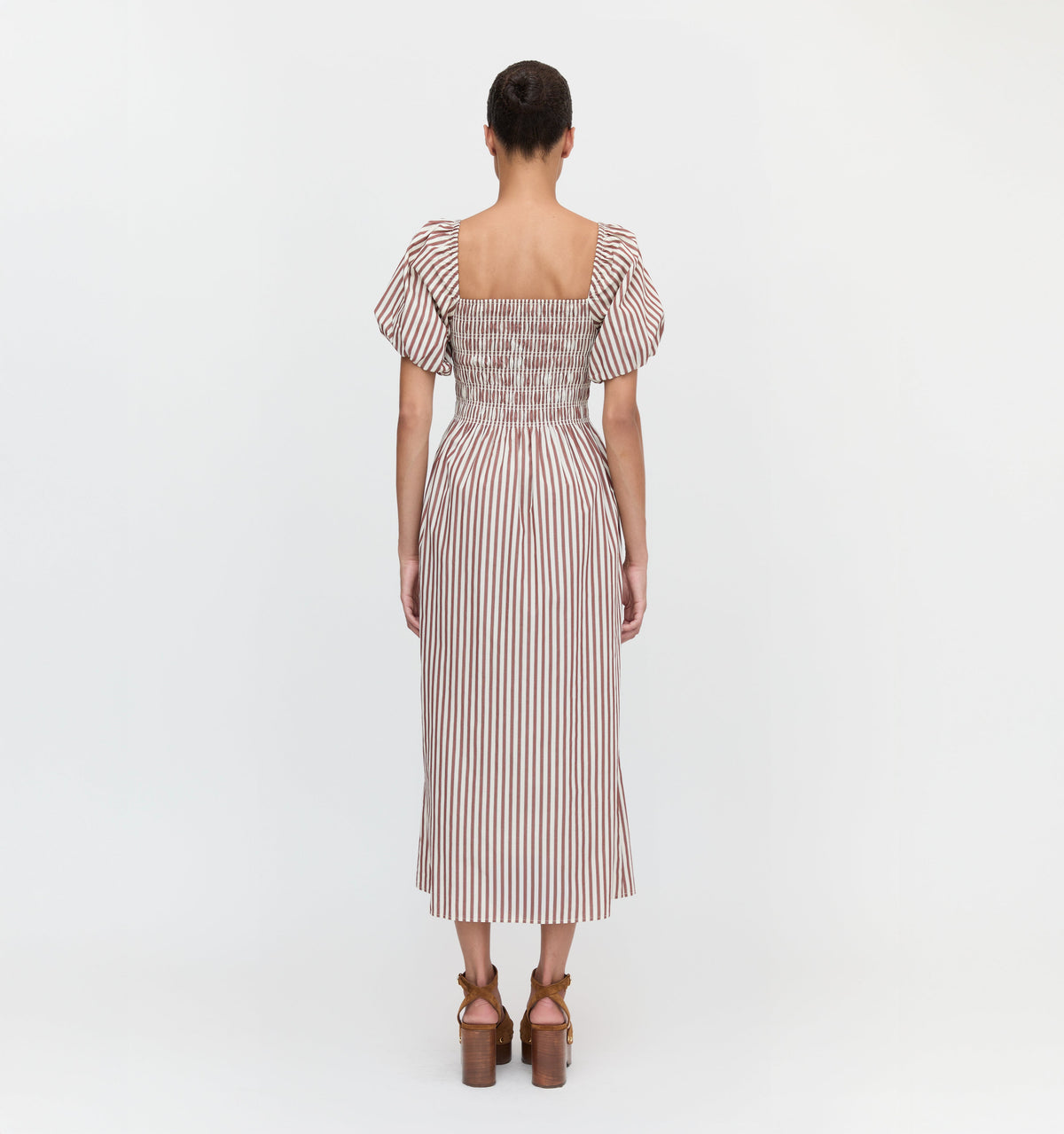 The Julia Nap Dress in Rust Stripe