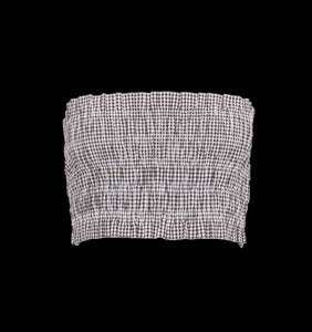 The June Nap Top in Chocolate Gingham