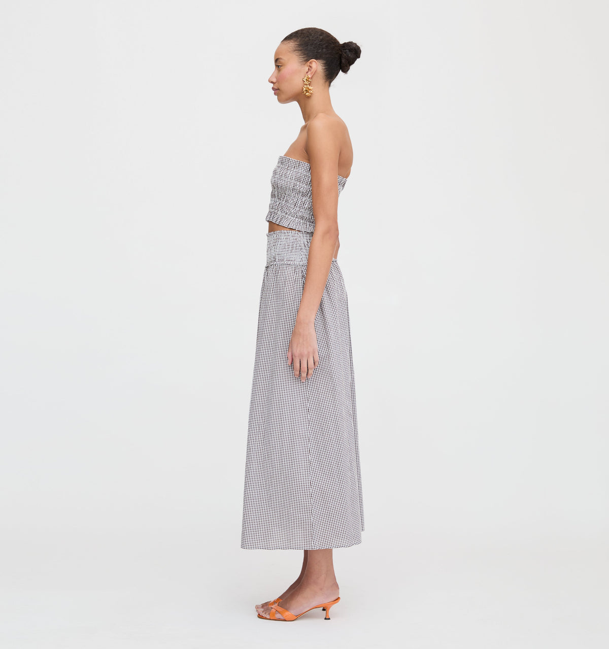 The Delphine Nap Skirt in Chocolate Gingham