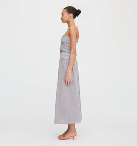 The Delphine Nap Skirt in Chocolate Gingham