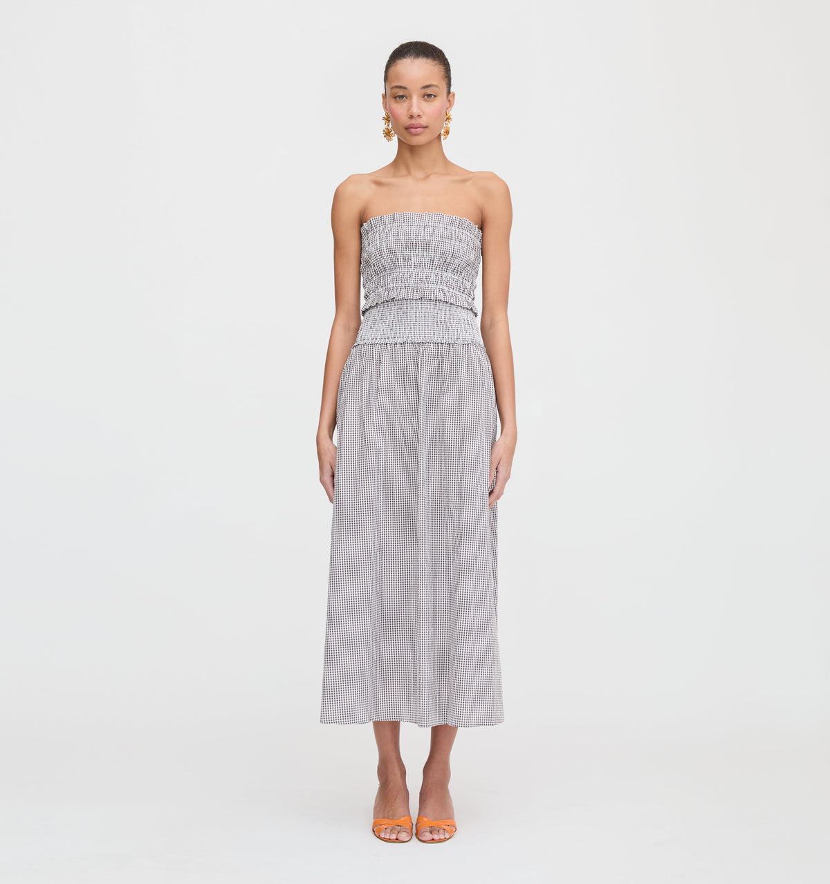 The Delphine Nap Skirt in Chocolate Gingham