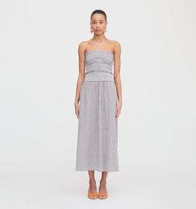 The Delphine Nap Skirt in Chocolate Gingham