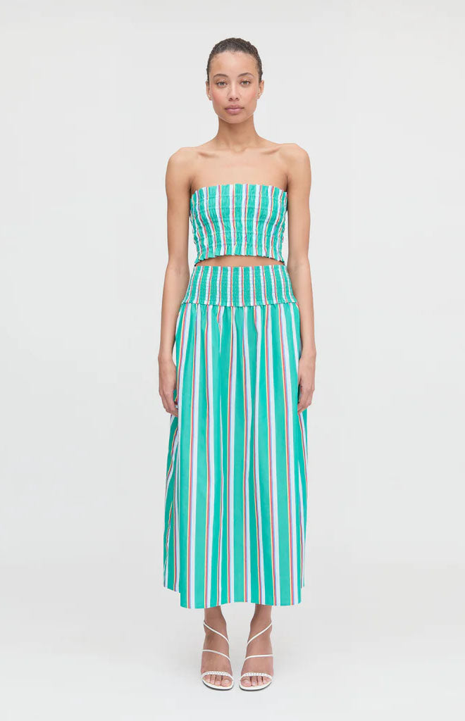 The June Nap Top in Sunset Stripe