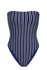 The Kauai One Piece Textured Stripe in Nautical
