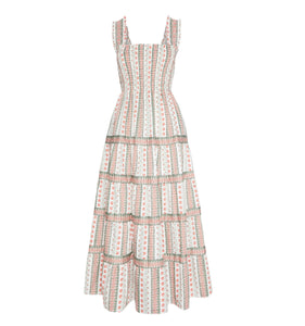 The Kimmy Nap Dress in Cosmos Floral Stripe