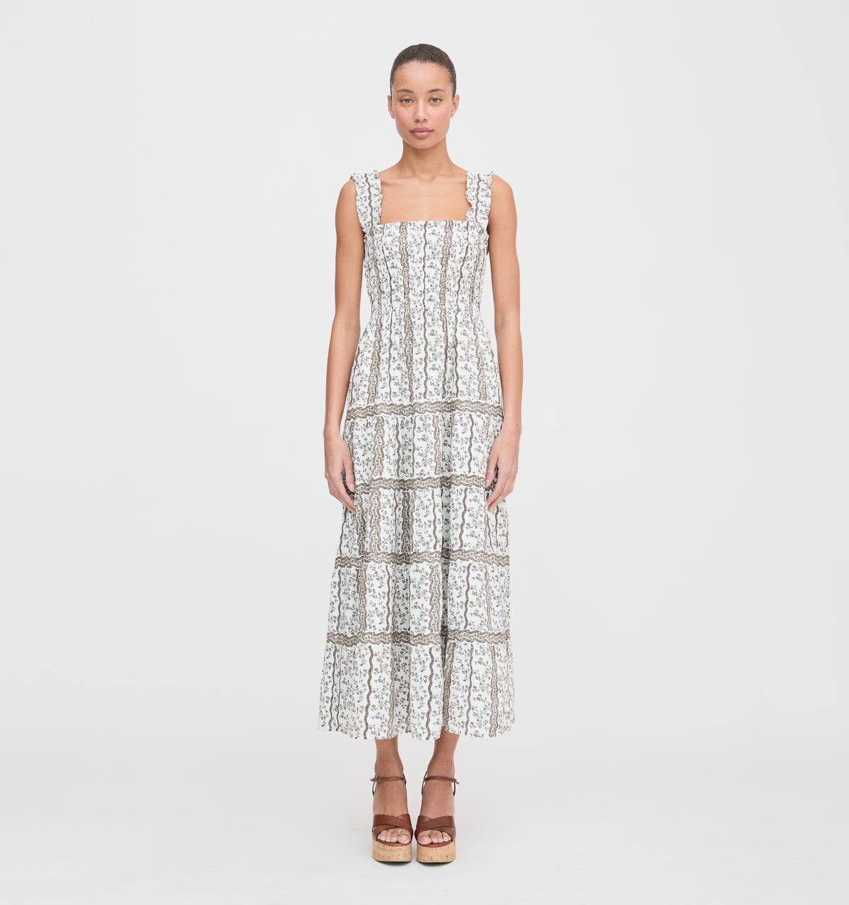 The Kimmy Nap Dress in Mocha Provence Floral