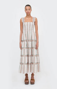 The Kimmy Nap Dress in Cosmos Floral Stripe