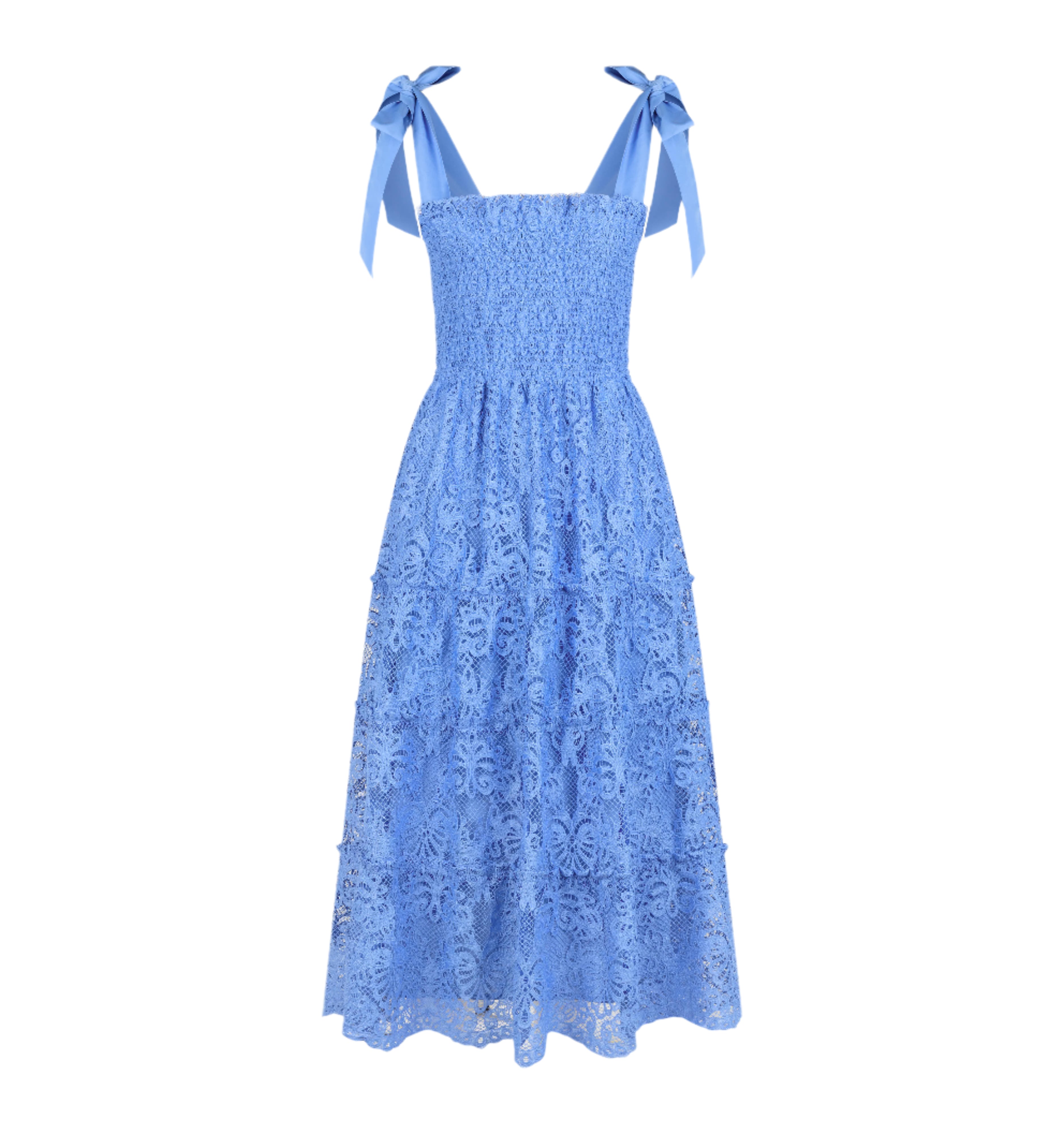 The Ribbon Ellie Nap Dress in Sky Blue Lace