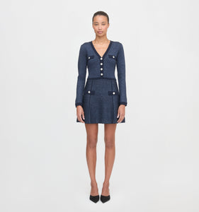 The Lana Dress in Navy Sequin