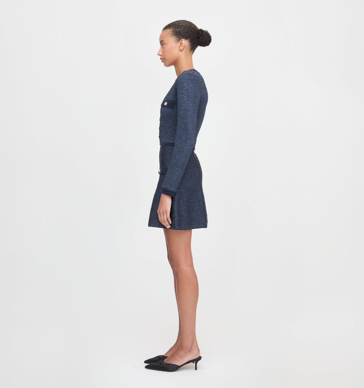 The Lana Dress in Navy Sequin