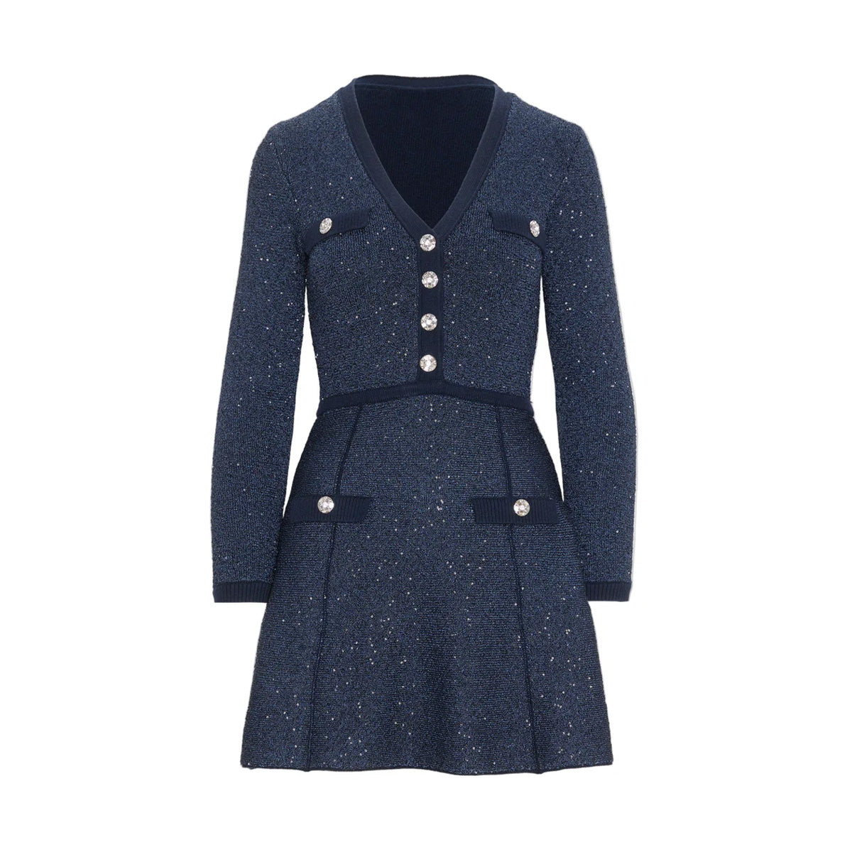 The Lana Dress in Navy Sequin