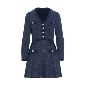 The Lana Dress in Navy Sequin