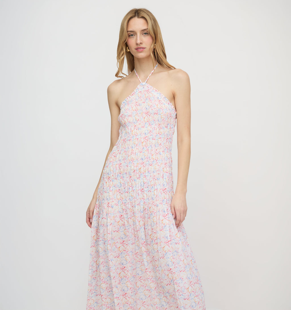 The Lenora Beach Dress in Camo Fish